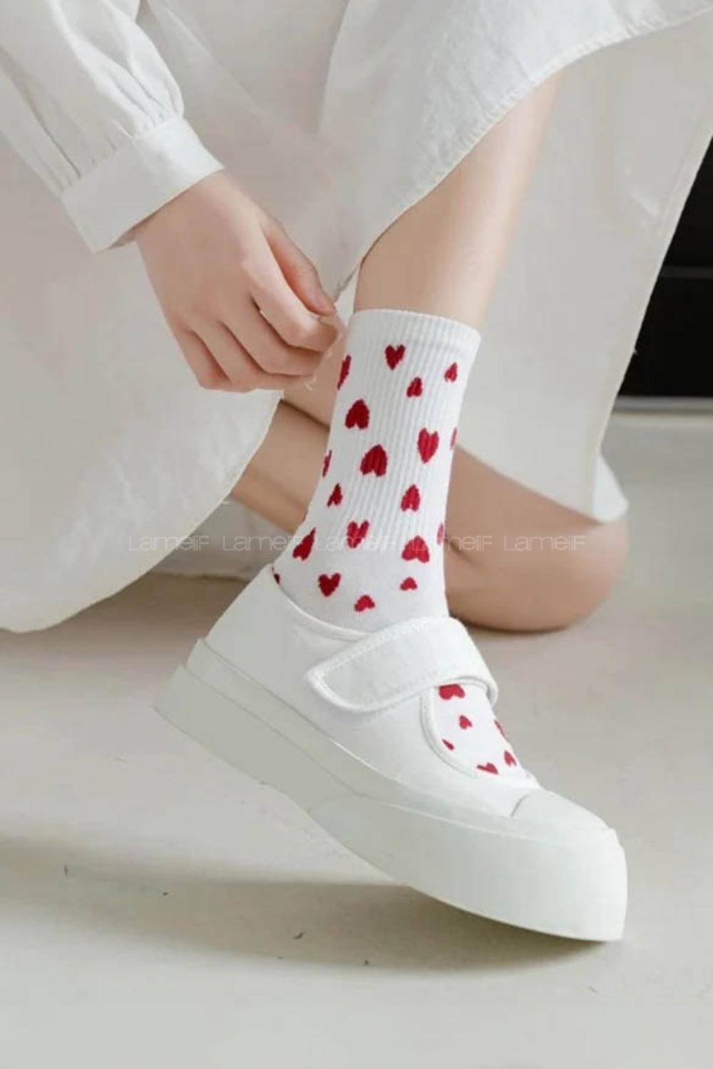 Lamelif 5li Çilek Kolej Çorap