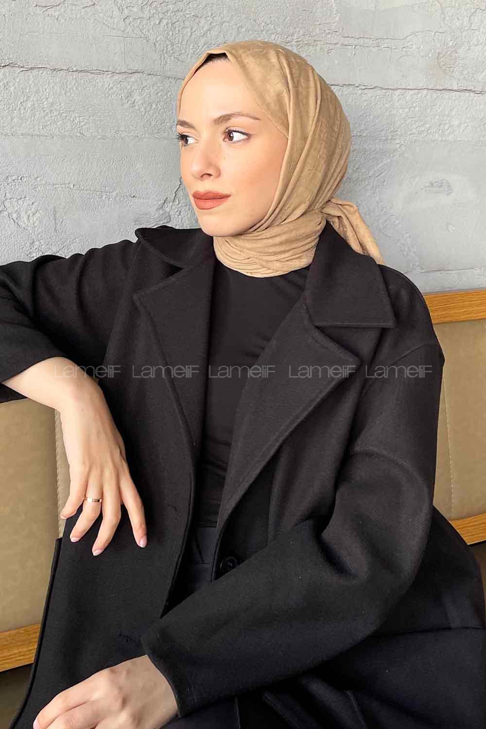 Lamelif Bambu Şal Koyu Bej