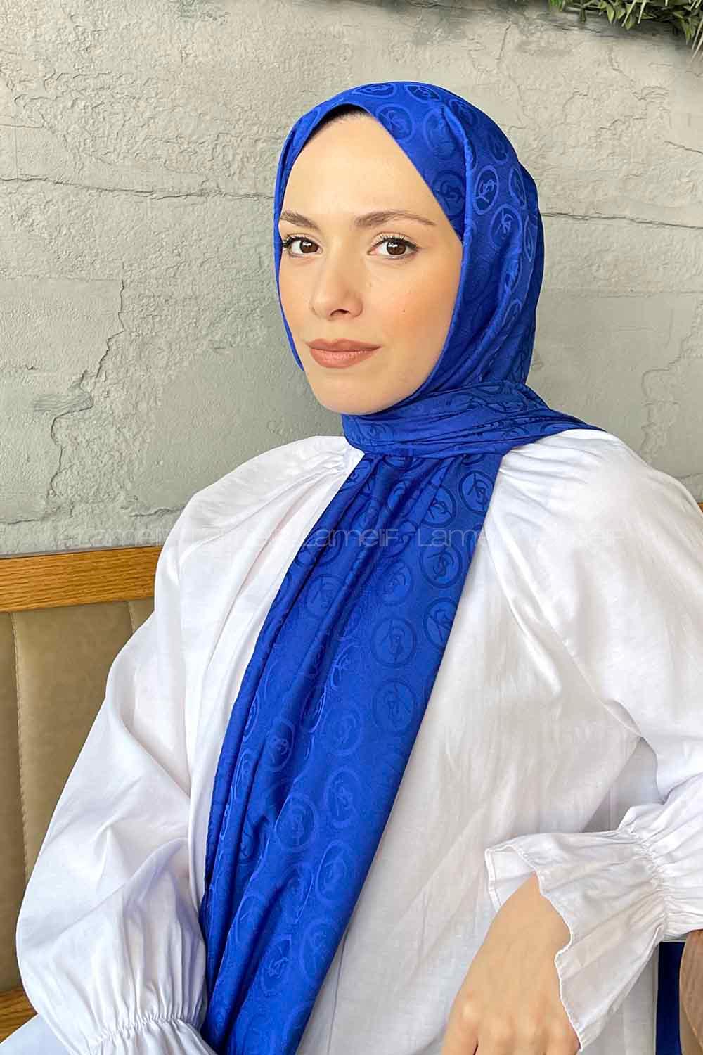 Saxe Viscose Fabric Printed Shawl