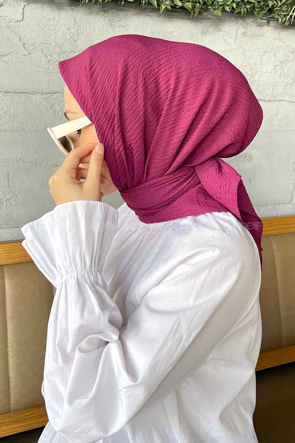 Light Purple Cotton Fabric Straight Shawl