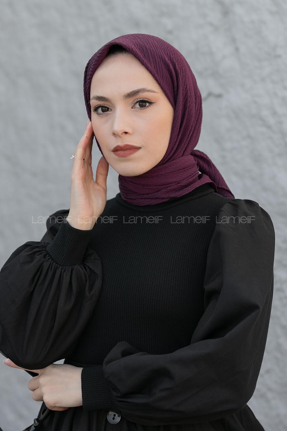 Lamelif Mio Caz Eşarp Mürdüm