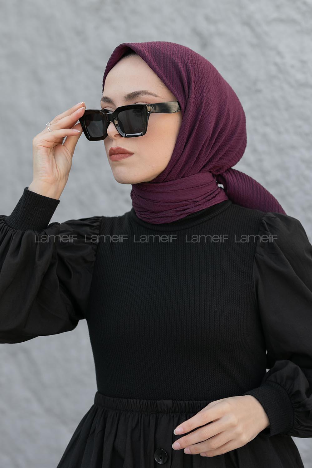 Lamelif Mio Caz Eşarp Mürdüm