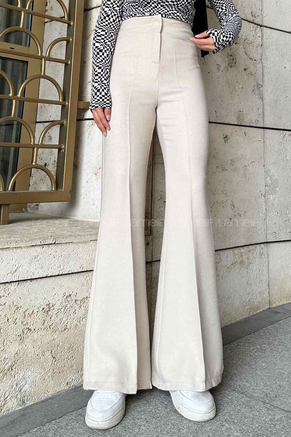 Stone Linen High Waist Linen Pants