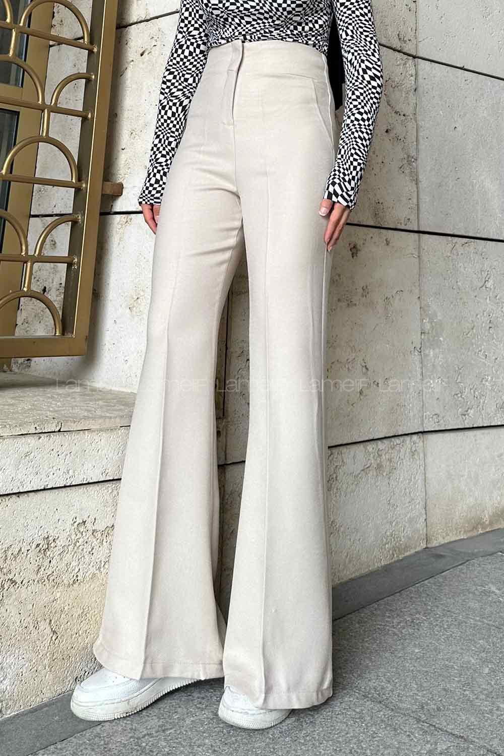 Stone Linen High Waist Linen Pants