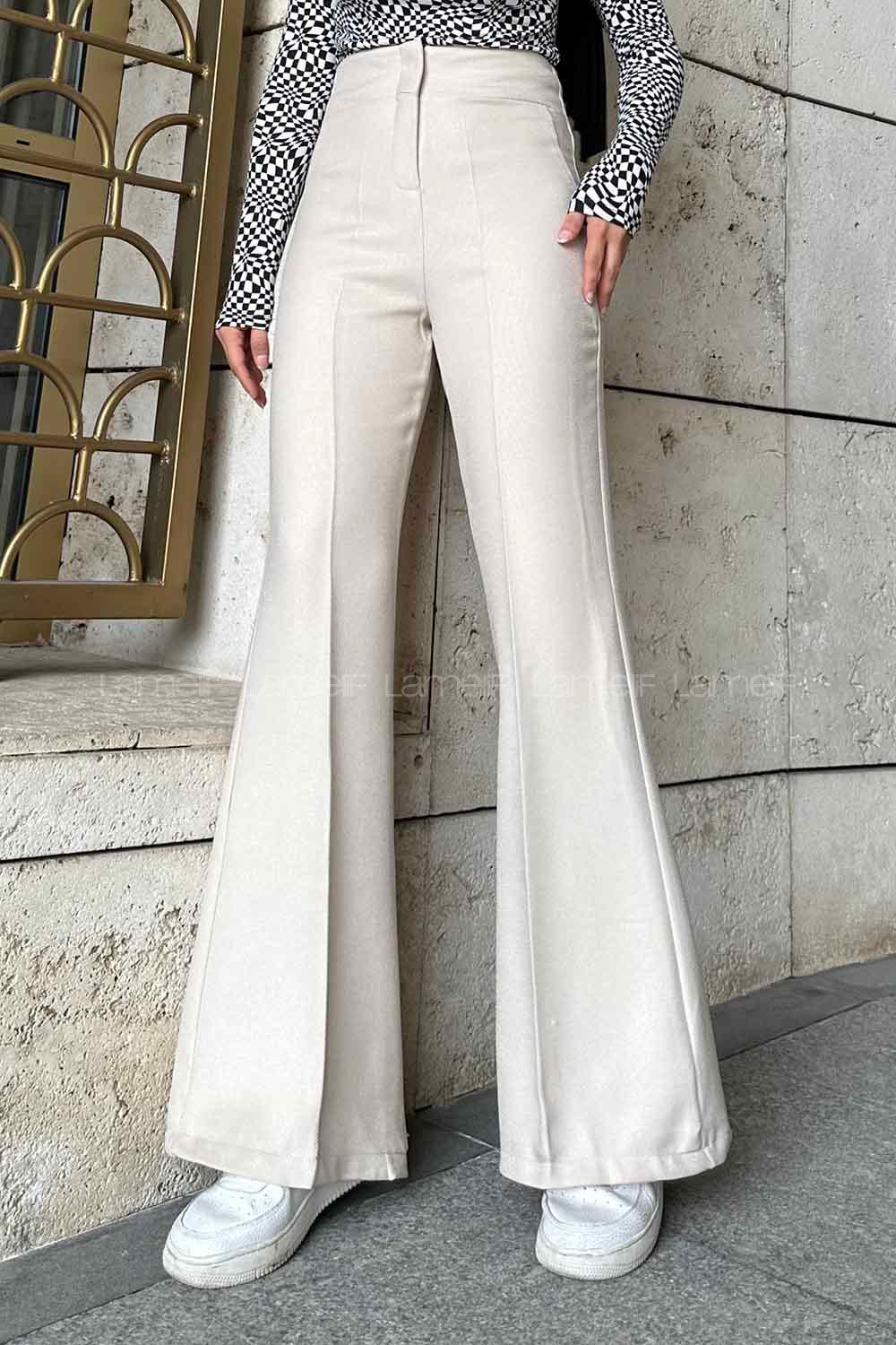 Stone Linen High Waist Linen Pants