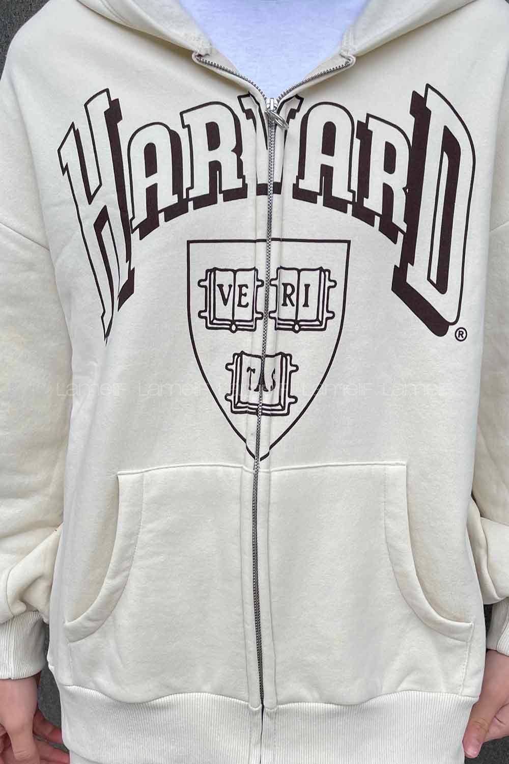 Cream Hood Neck Long Arm Cotton Fabric Comfortable Suit