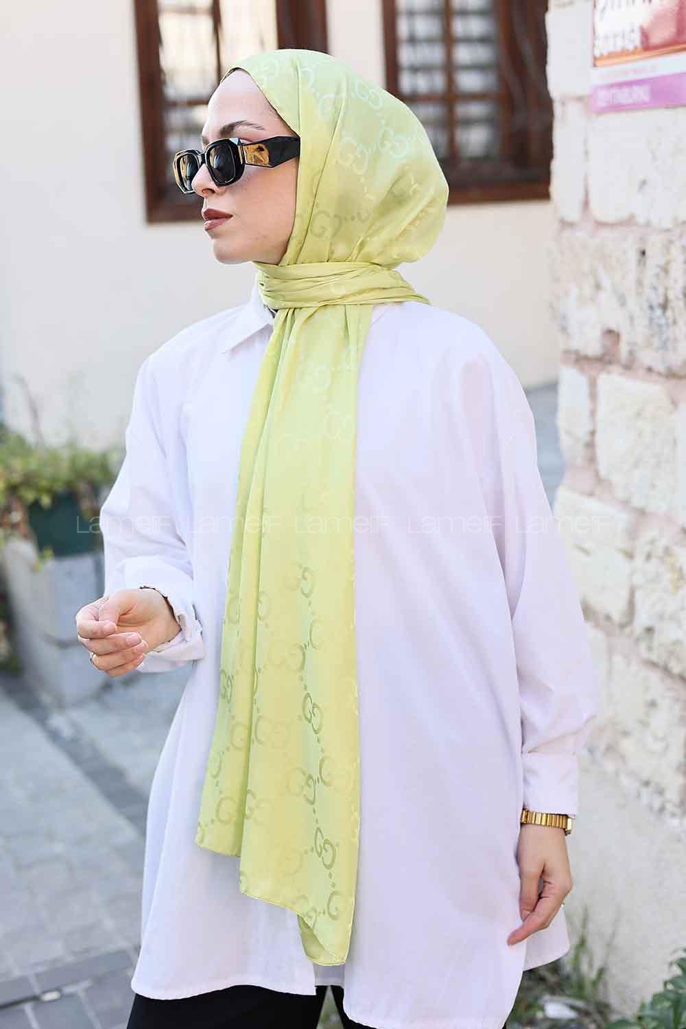 Water Green Cotton Fabric Viscose Fabric Printed Shawl