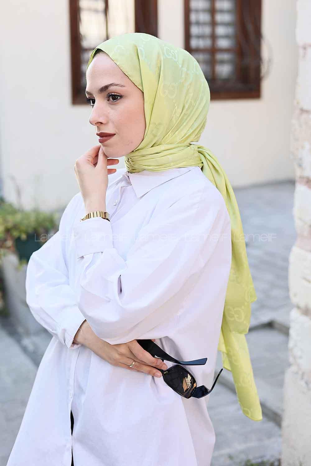 Water Green Cotton Fabric Viscose Fabric Printed Shawl