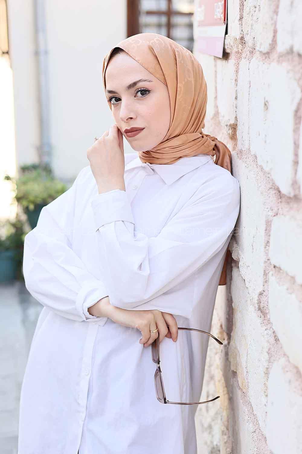 Lamelif G Desen Jakar Serisi Şal Camel