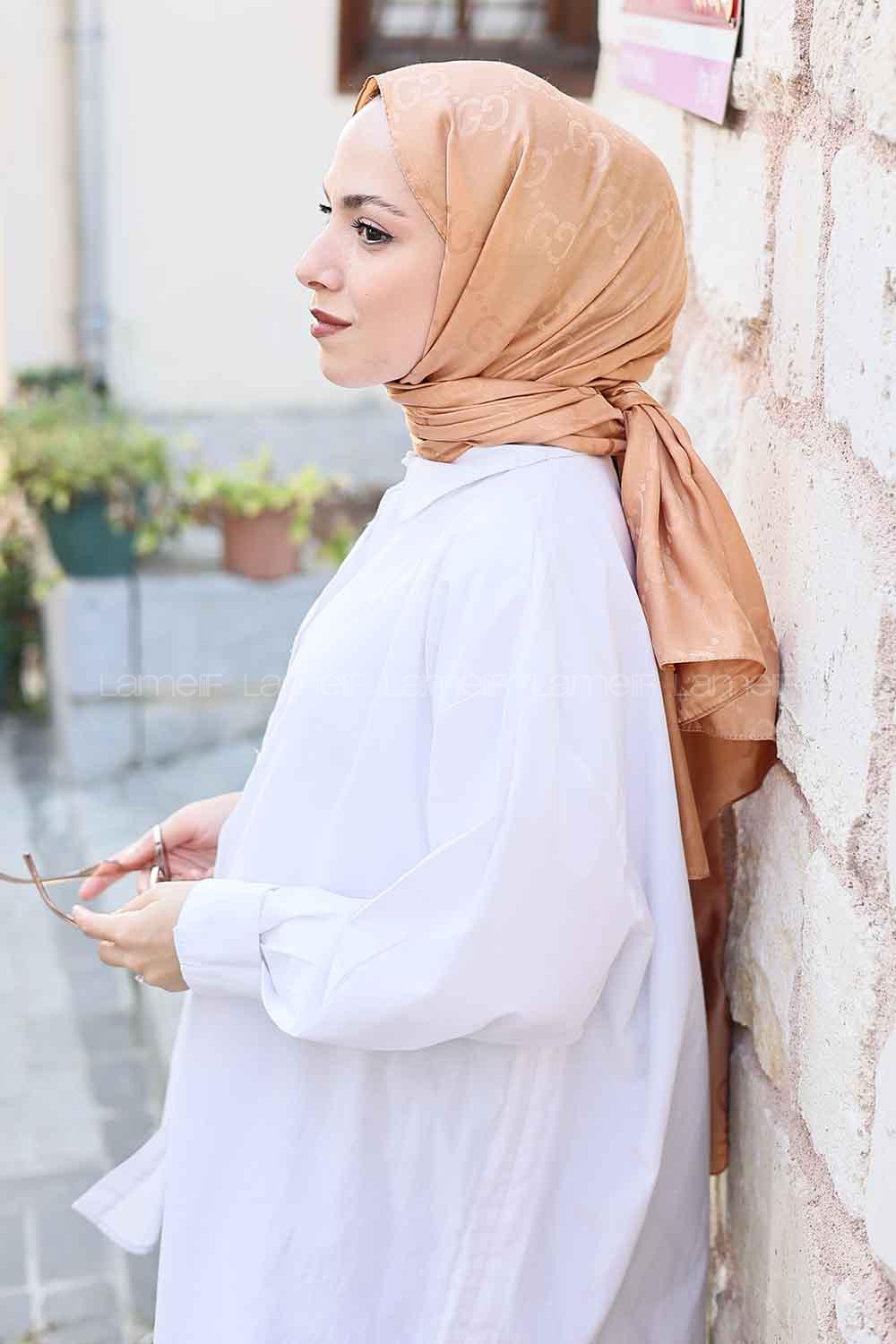 Lamelif G Desen Jakar Serisi Şal Camel