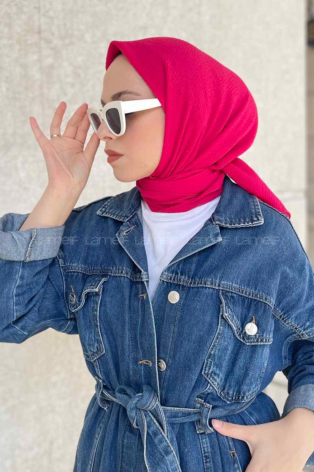 Lamelif Mio Caz Eşarp Koyu Fuşya