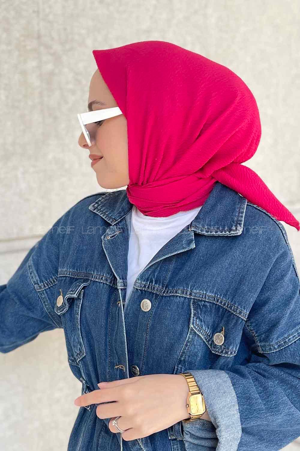 Lamelif Mio Caz Eşarp Koyu Fuşya