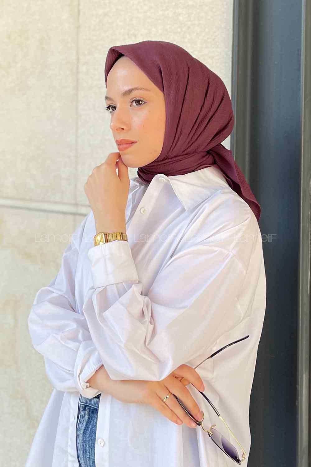 Lamelif Mio Caz Eşarp Mor