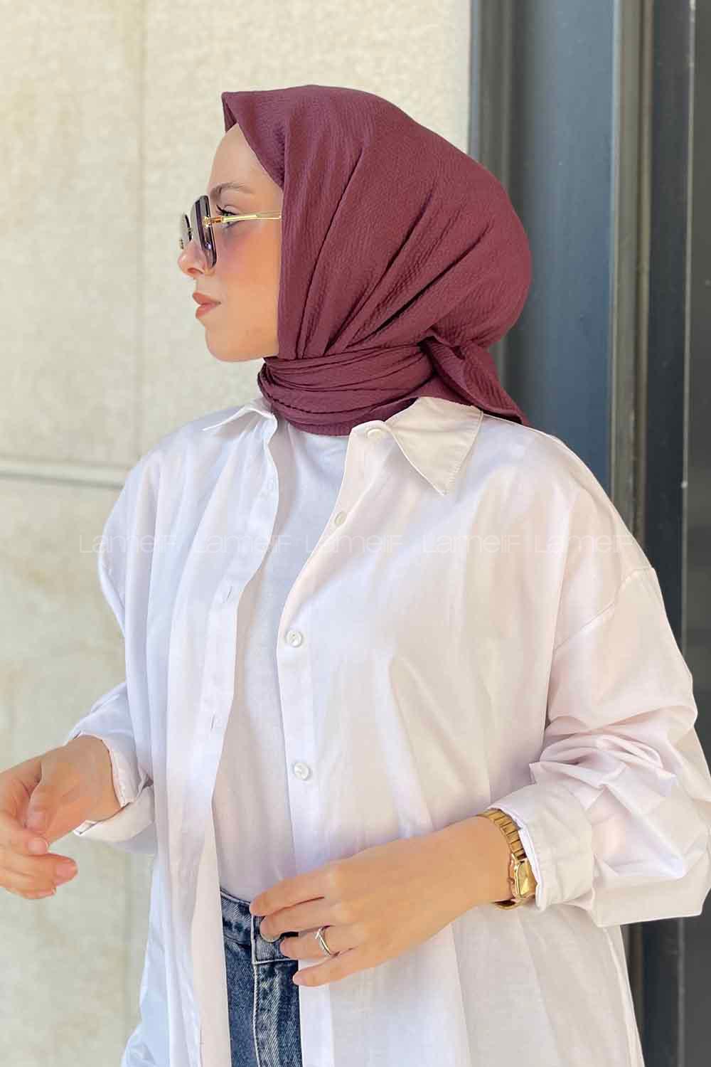 Lamelif Mio Caz Eşarp Mor