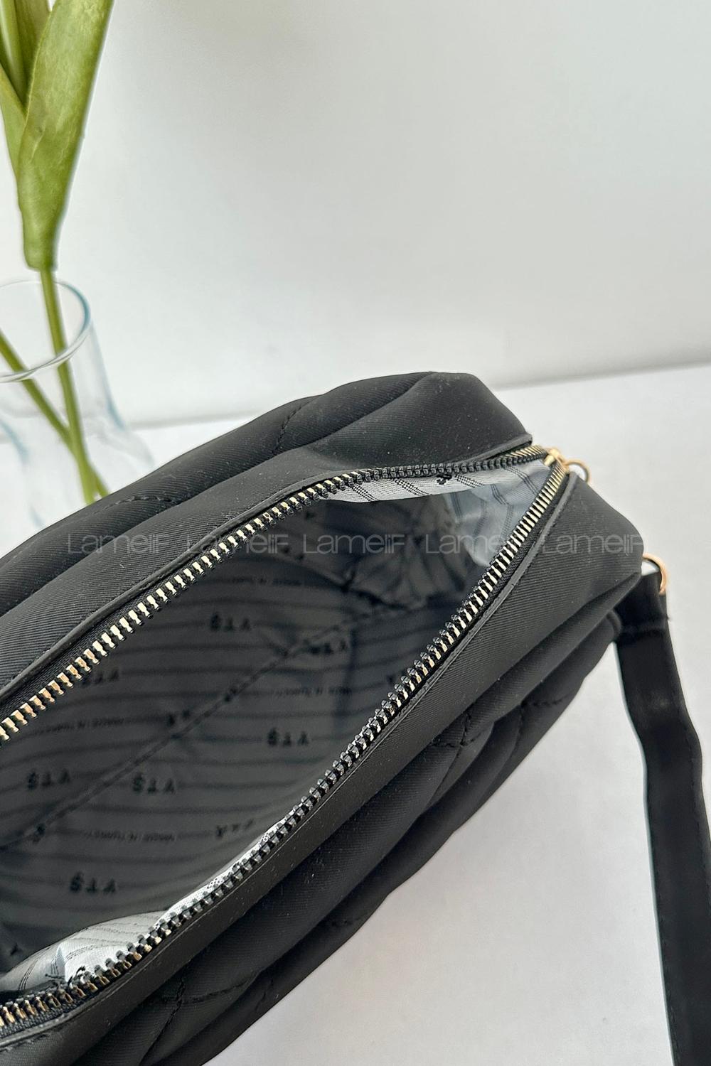 Black Buckle Skin Hand Bag Bag