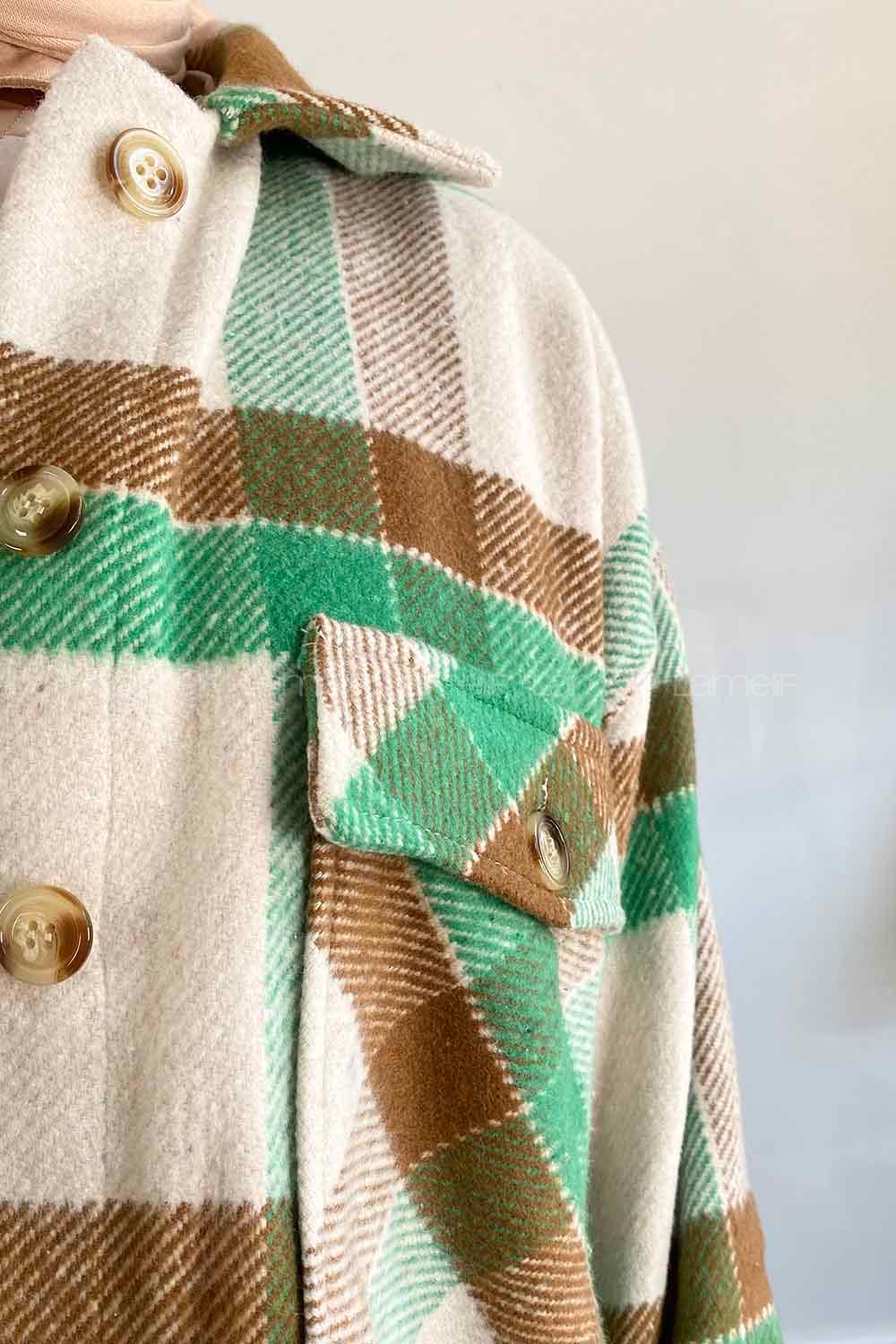 Grassgreen Shirt Collar Long Arm Poplin Fabric Unprinted Shirt