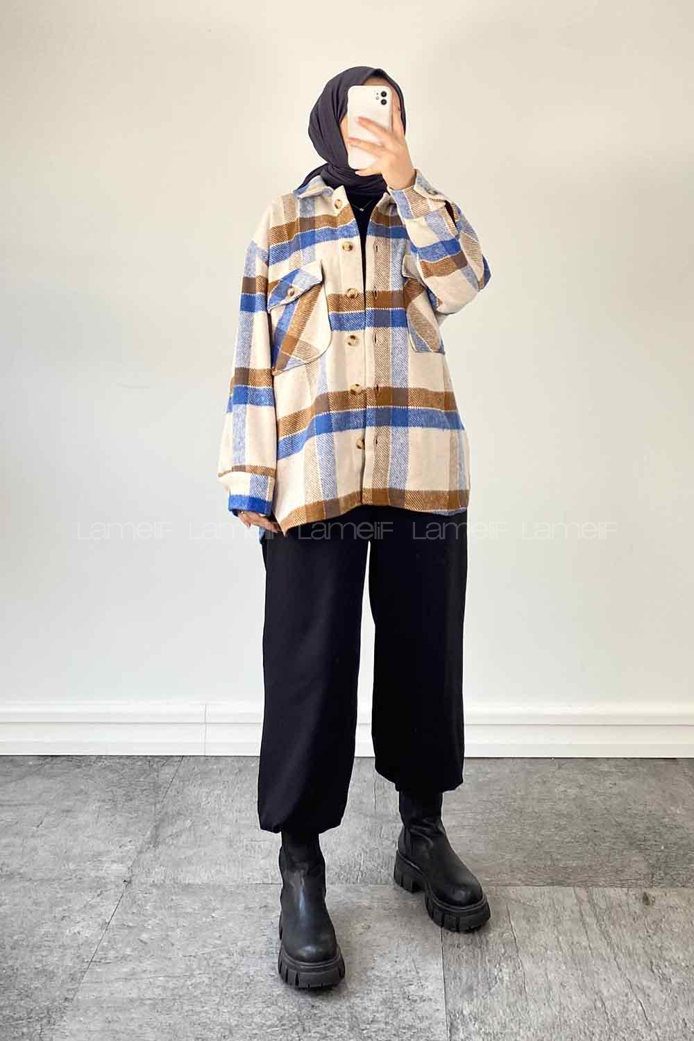 Brown Shirt Collar Long Arm Poplin Fabric Unprinted Shirt