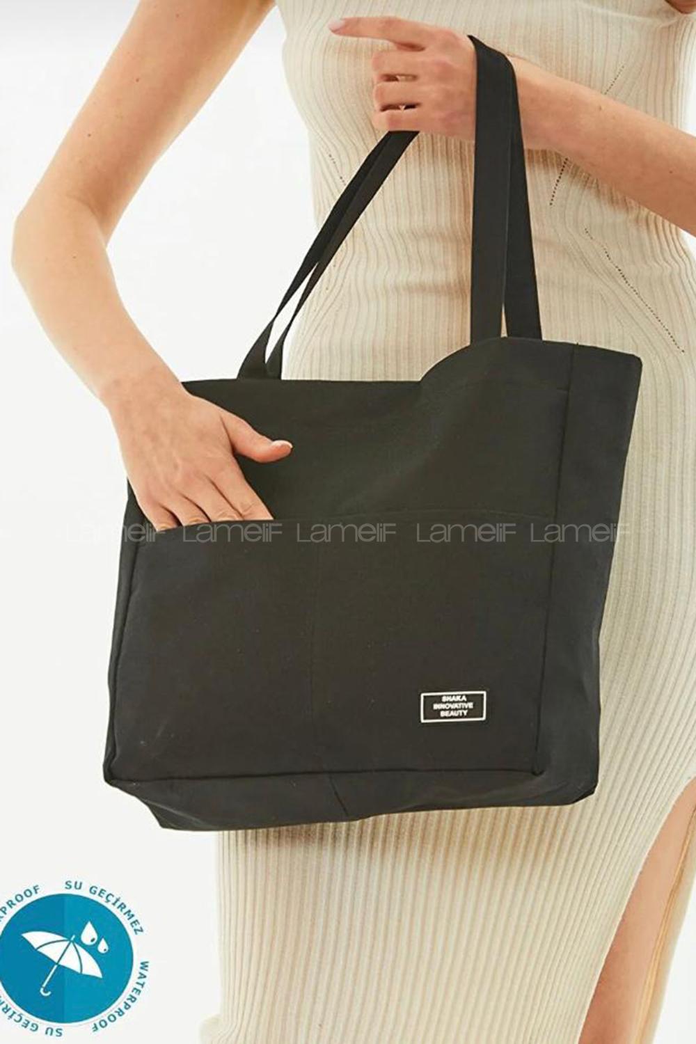 Black Without Accessories Rope Hand Bag Bag