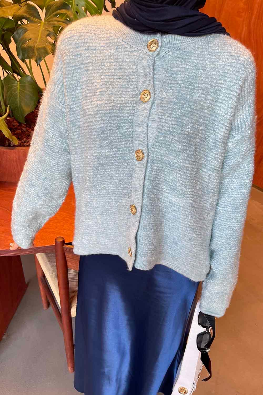 Lamelif Kalın Yumoş Hırka Mint Yeşili