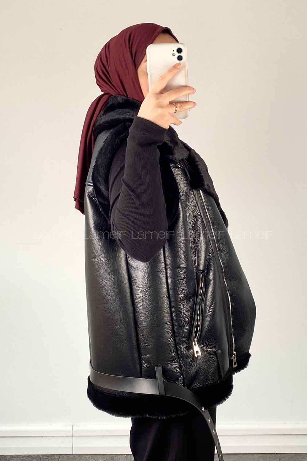 Black Zippered Neck Zero Arm Without Accessories Parachute Fabric Unprinted Vest