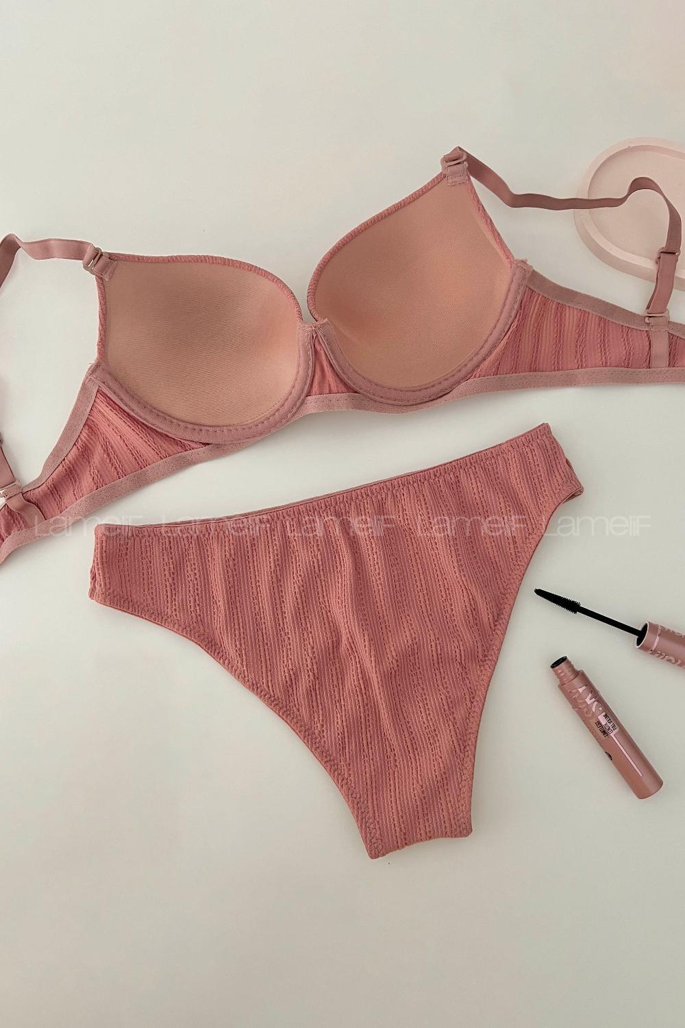 Lamelif  Destekli Burgu Desen Takım