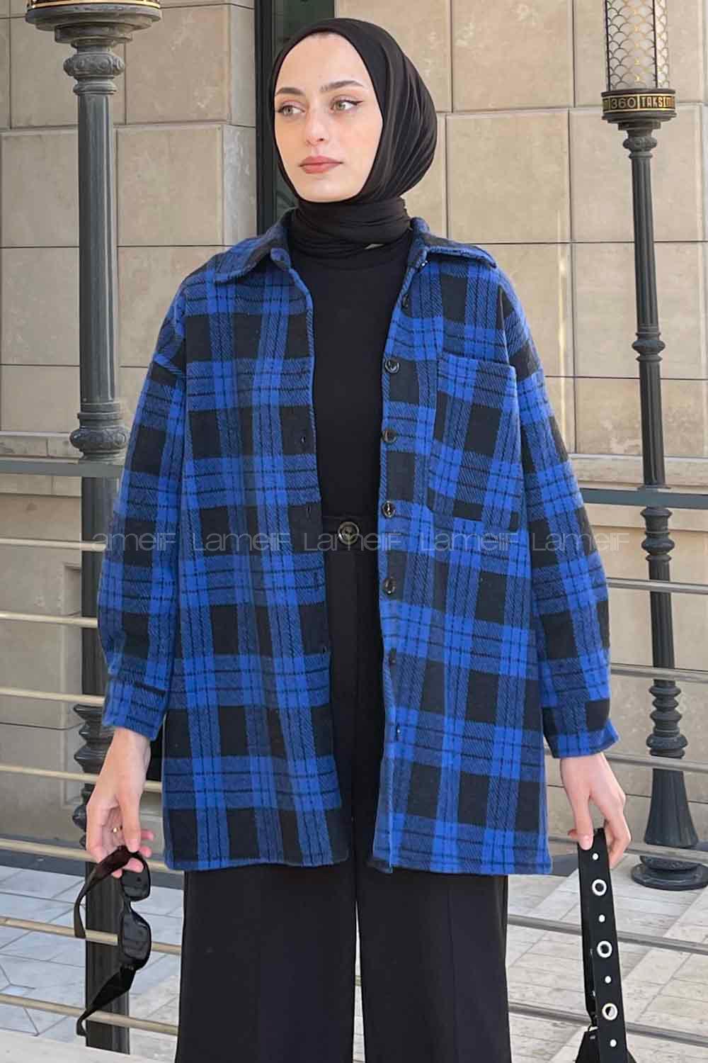 Saxe Shirt Collar Long Arm Cotton Fabric Printed Shirt