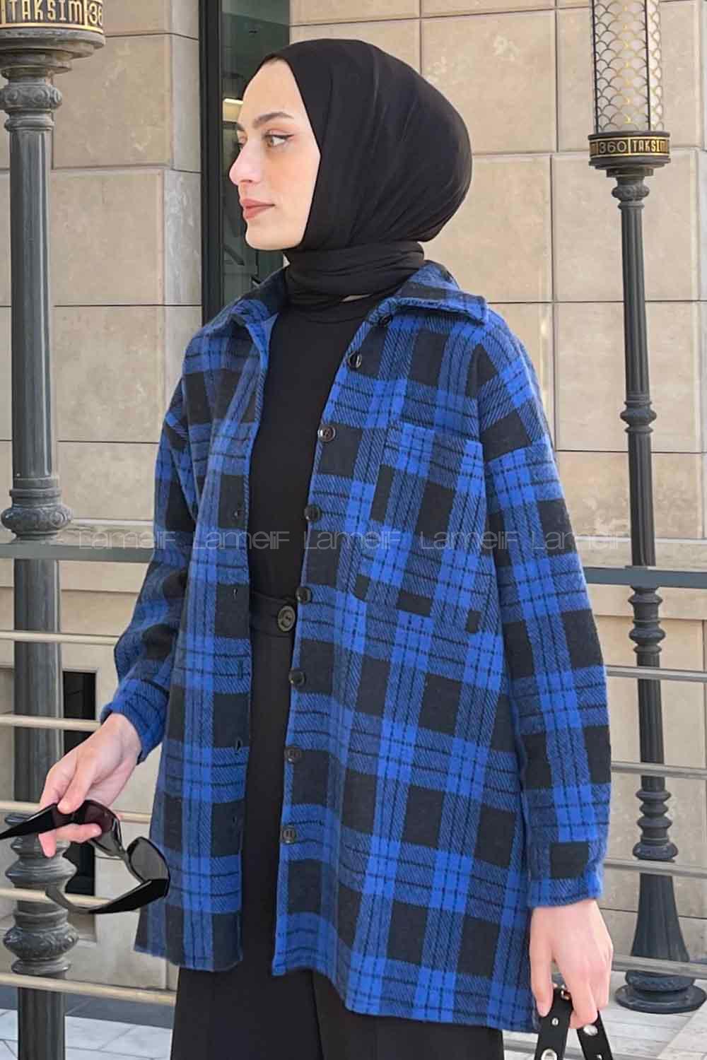 Saxe Shirt Collar Long Arm Cotton Fabric Printed Shirt