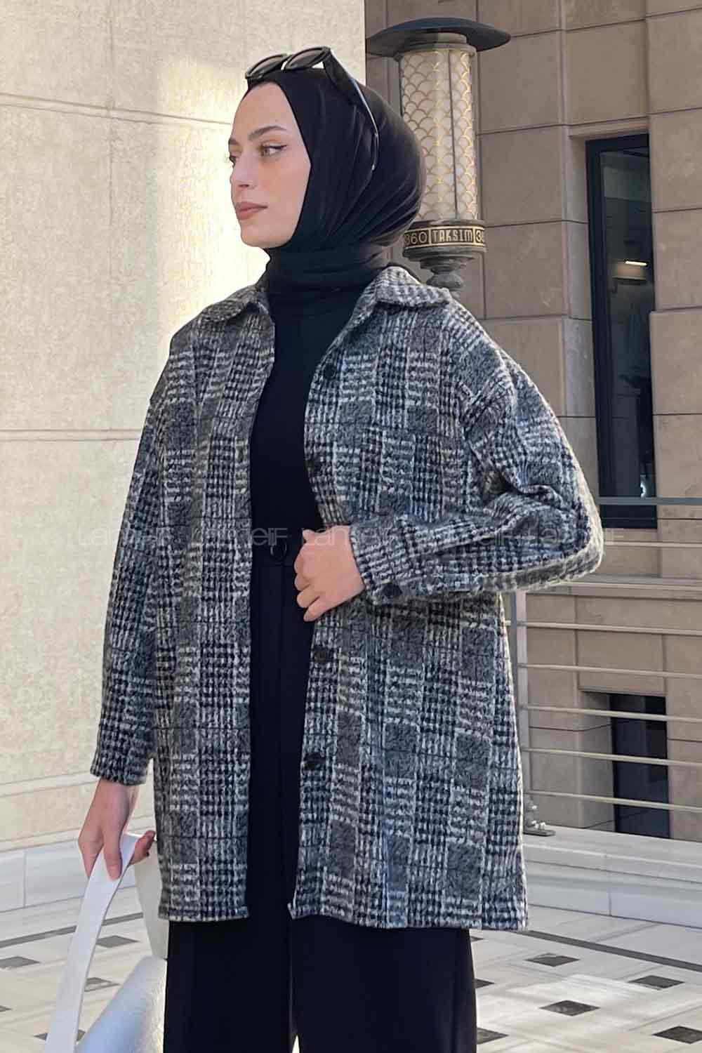 Gray Shirt Collar Long Arm Wool Cotton Fabric Printed Shirt