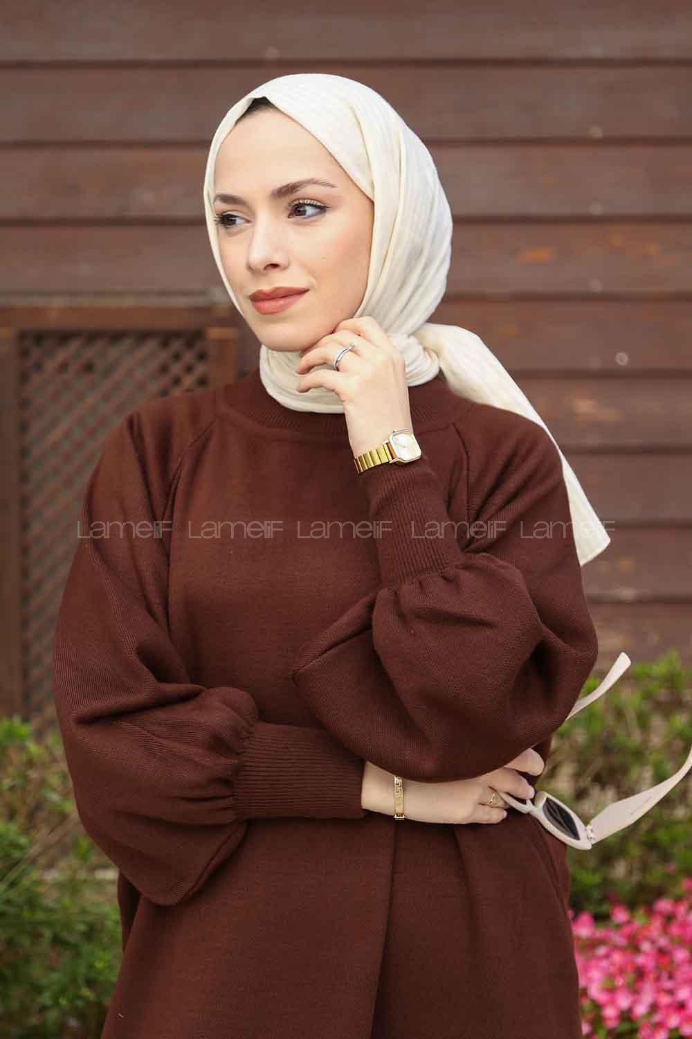 Ecru Cotton Striped Shawl