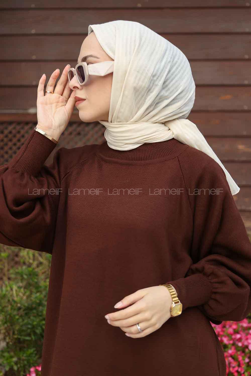 Ecru Cotton Striped Shawl