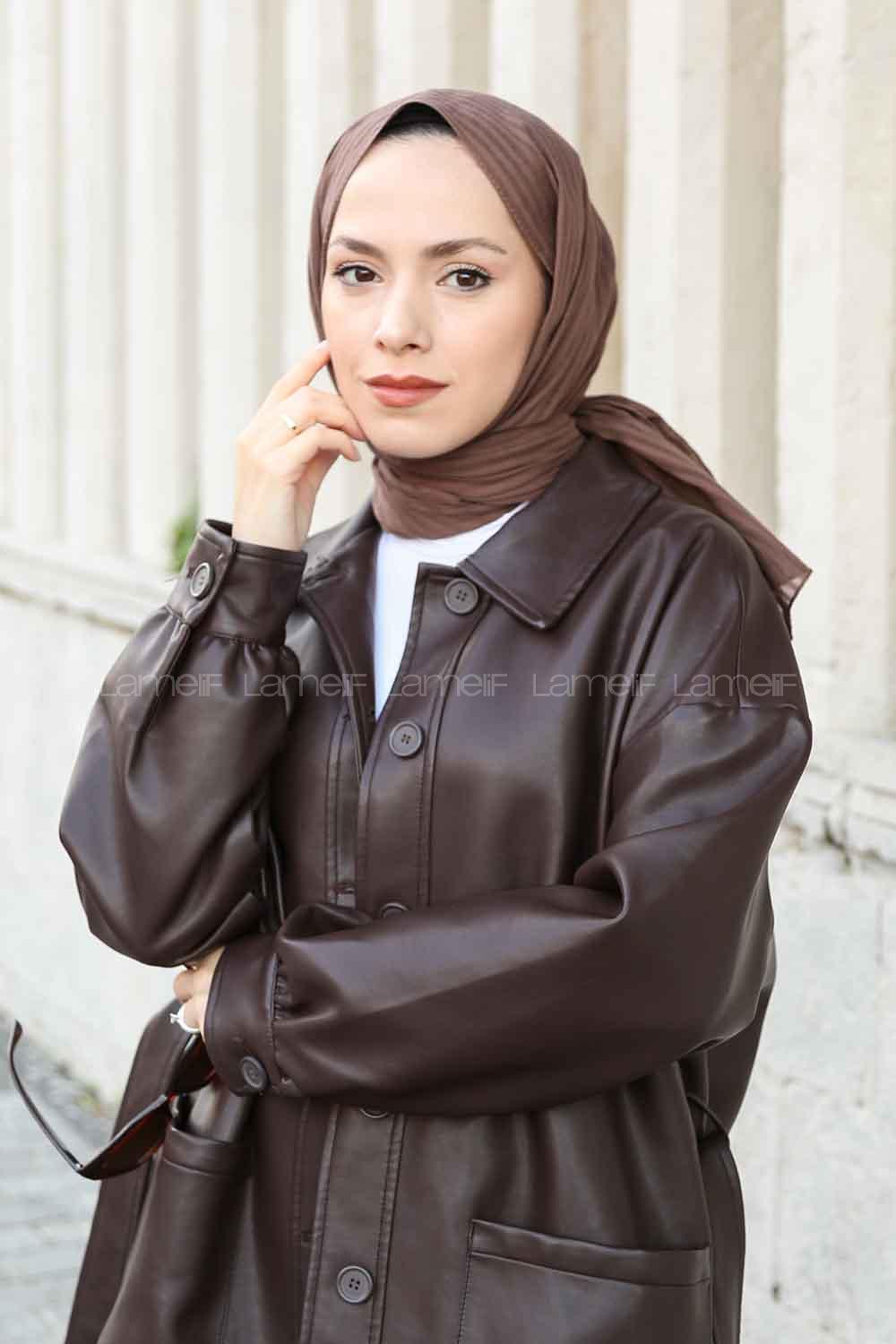 Lamelif Cotton Line Şal Kakao