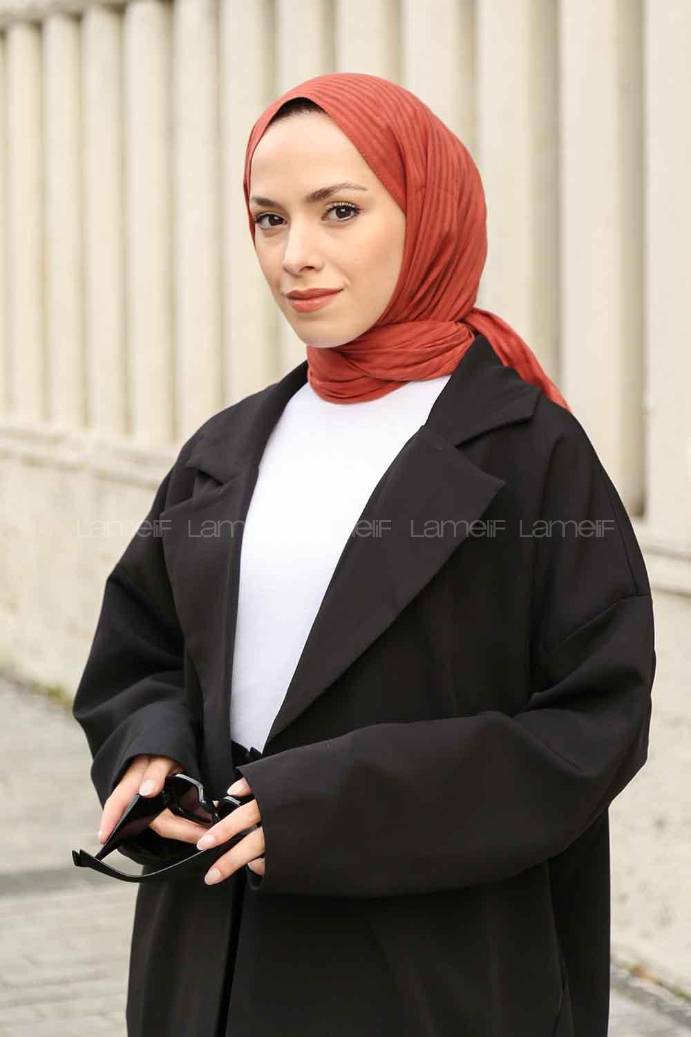 Tile Cotton Striped Shawl