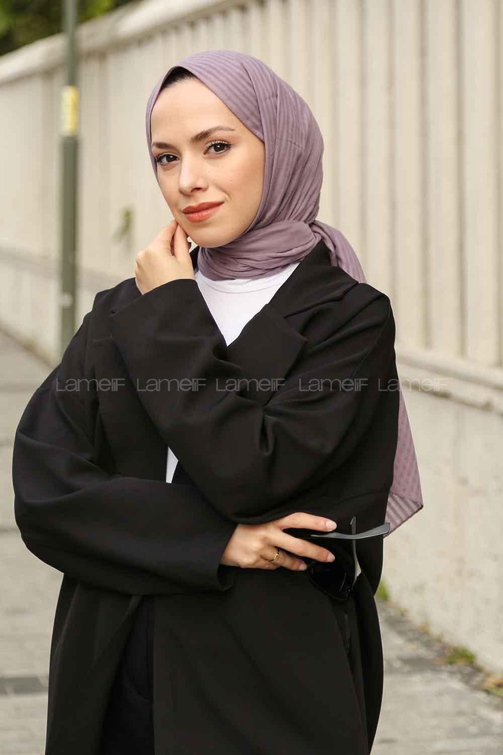 Lamelif Cotton Line Şal Leylak