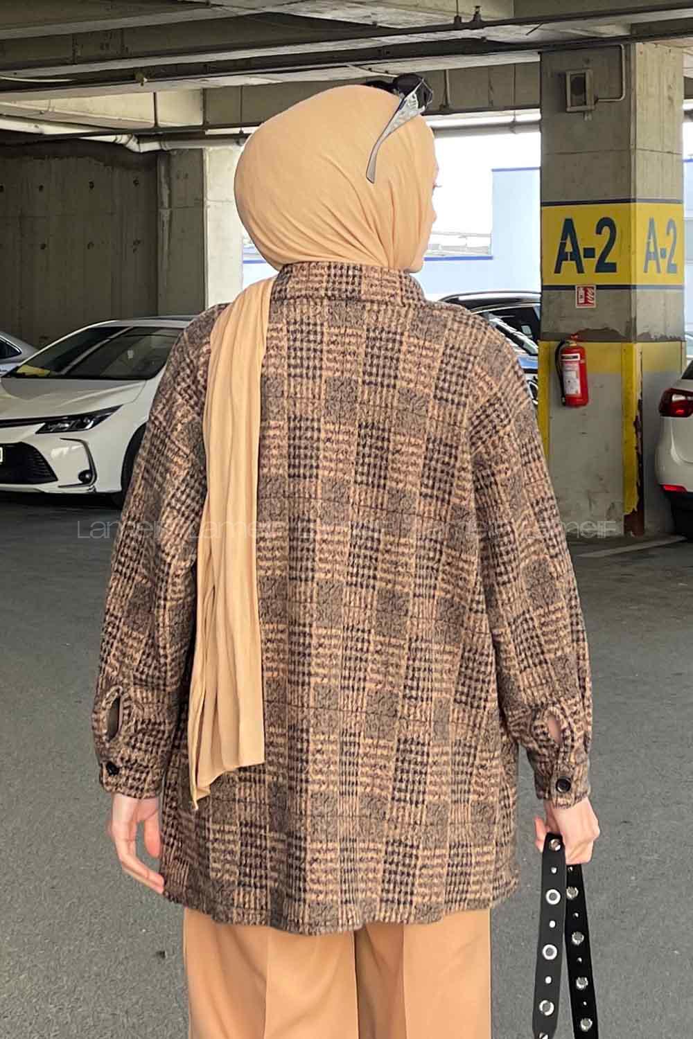 Lamelif Kareli Oduncu Gömlek Kahve