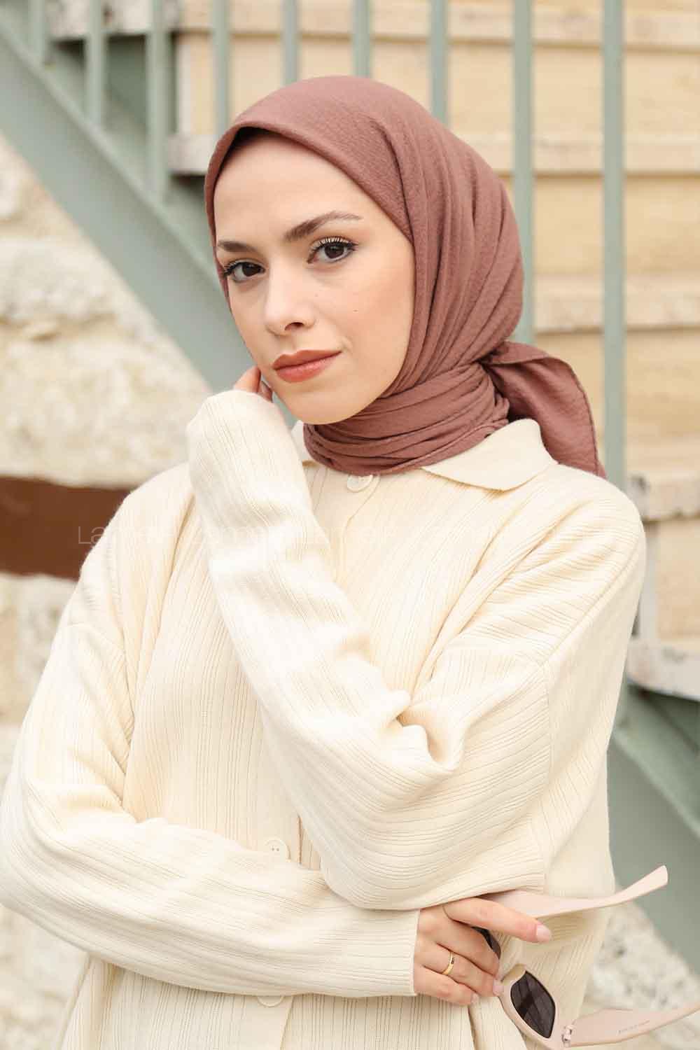 Ashes Gray Cotton Fabric Straight Shawl