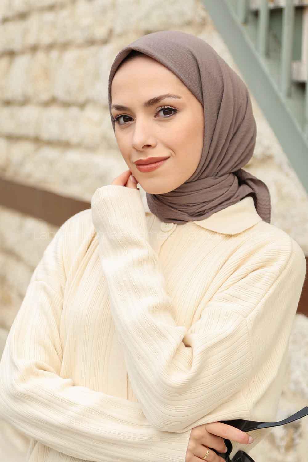 Lamelif Mio Caz Eşarp Toprak