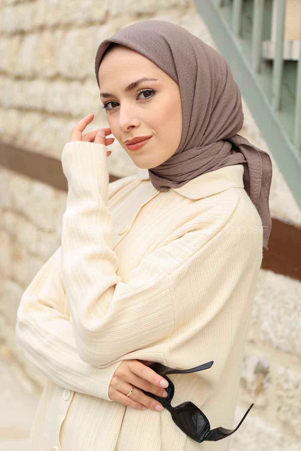 Lamelif Mio Caz Eşarp Toprak