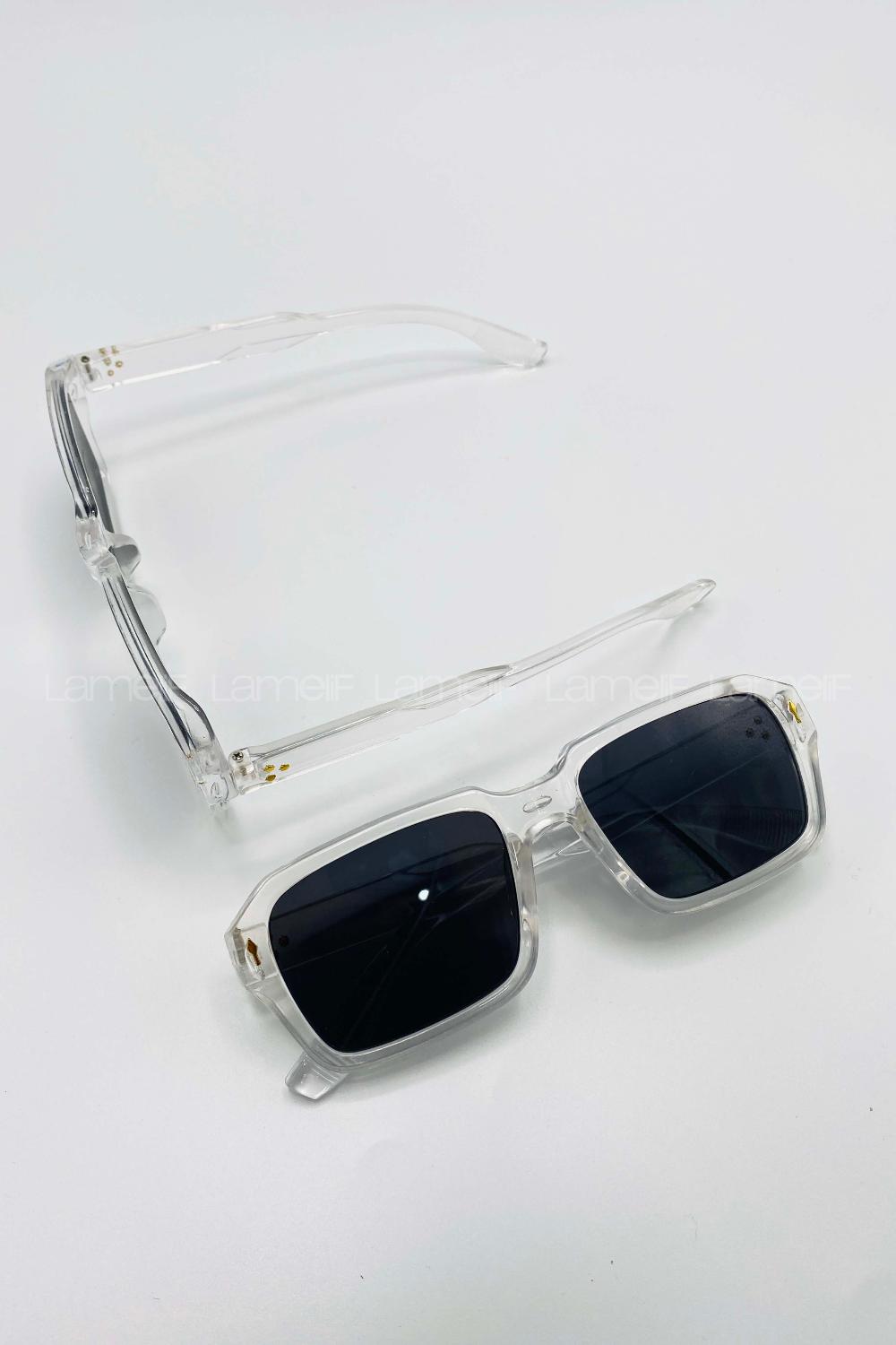 Lamelif Monya Şeffaf-Siyah Güneş Gözlüğü