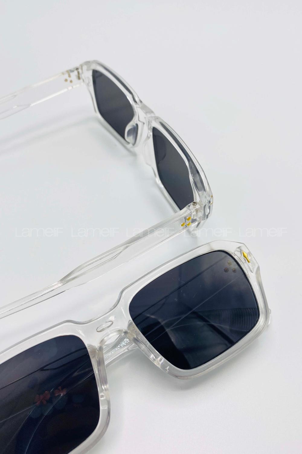 Lamelif Monya Şeffaf-Siyah Güneş Gözlüğü