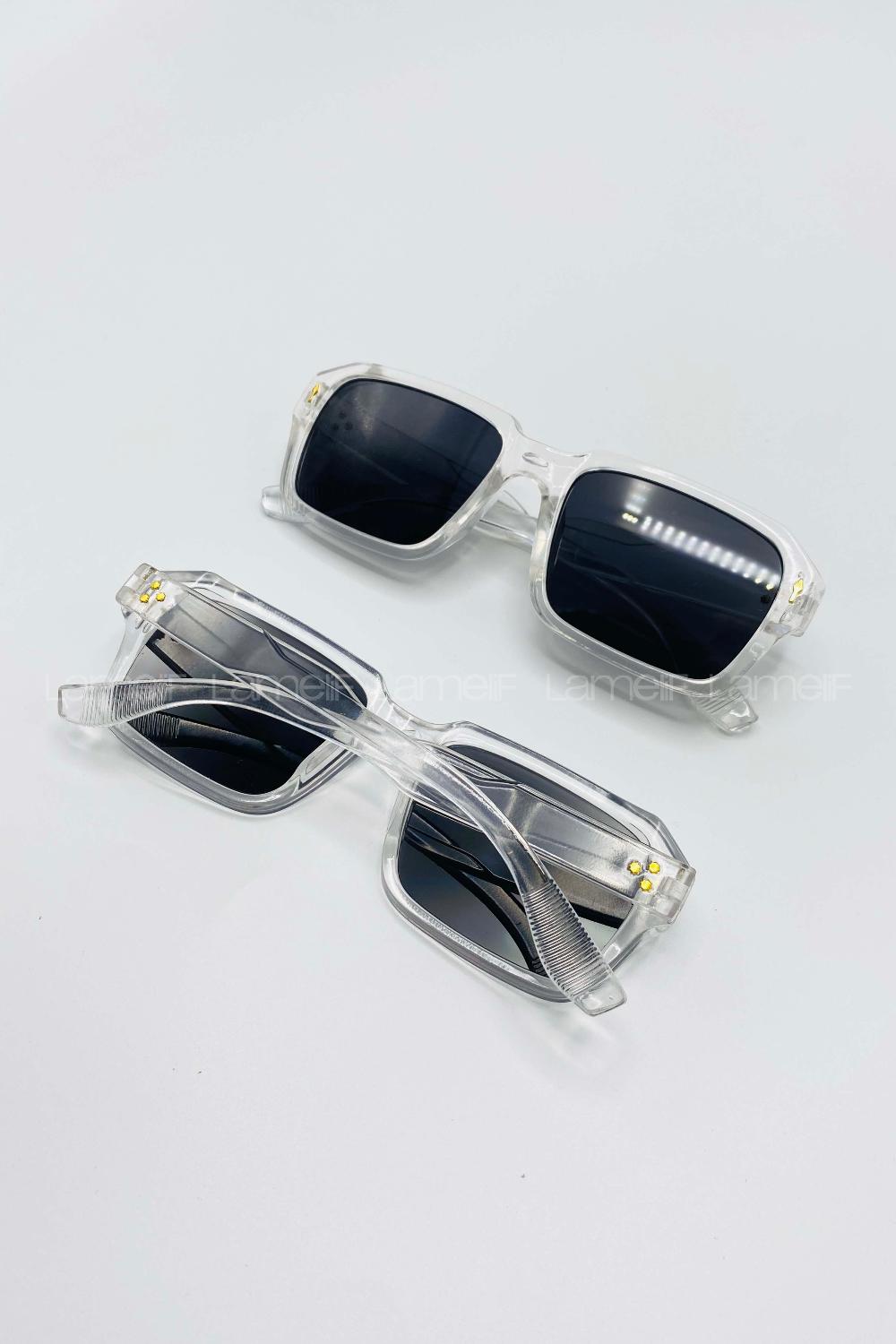 Lamelif Monya Şeffaf-Siyah Güneş Gözlüğü