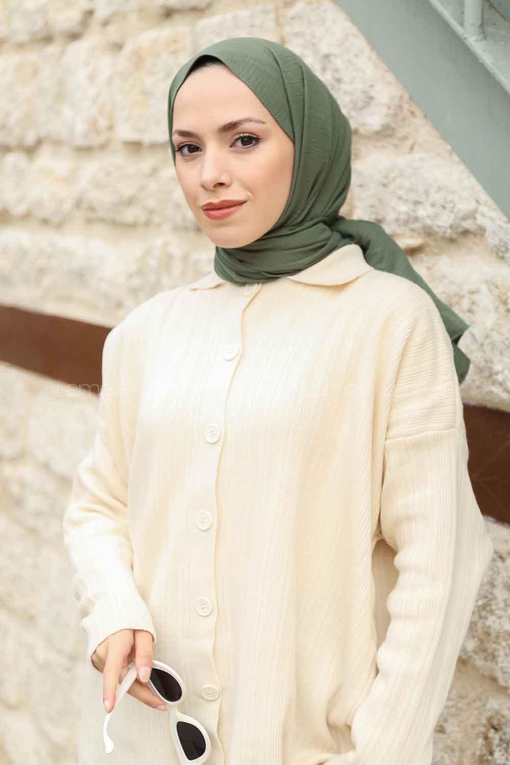 Lamelif Pamuk Caz Şal Haki