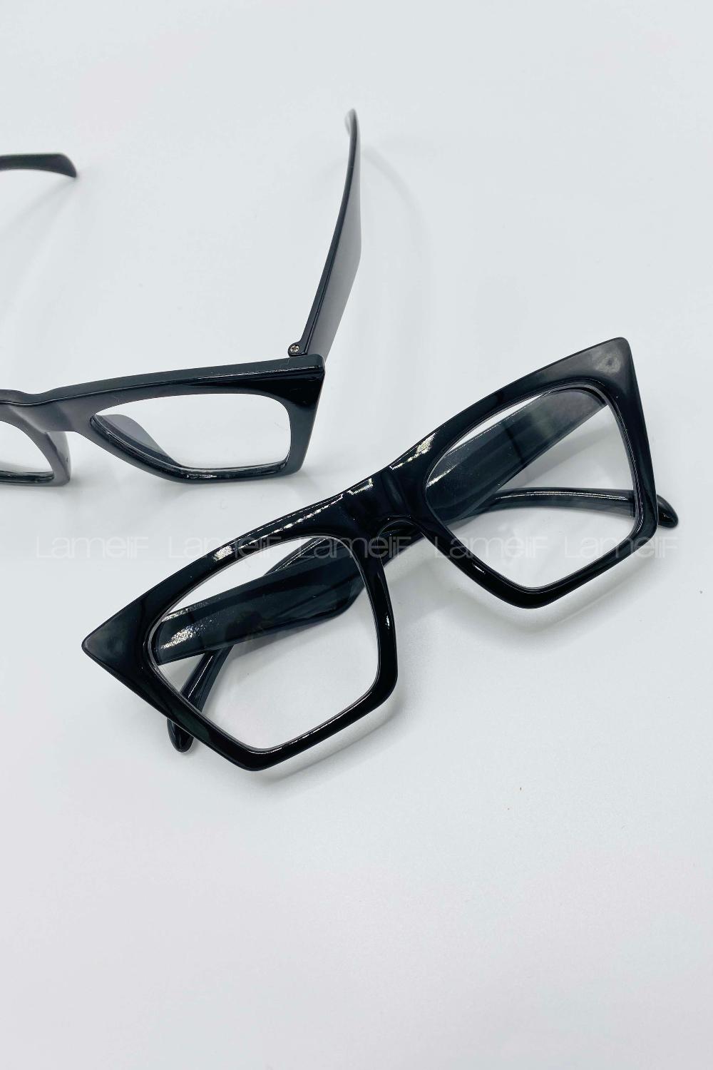 Lamelif Siyah-Şeffaf Cat Eye Güneş Gözlüğü