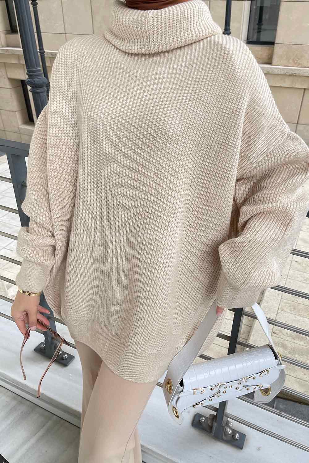 Lamelif Degaje Yaka Kazak Bej