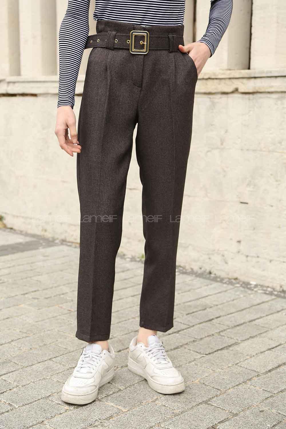 Anthracite Linen High Waist Linen Pants