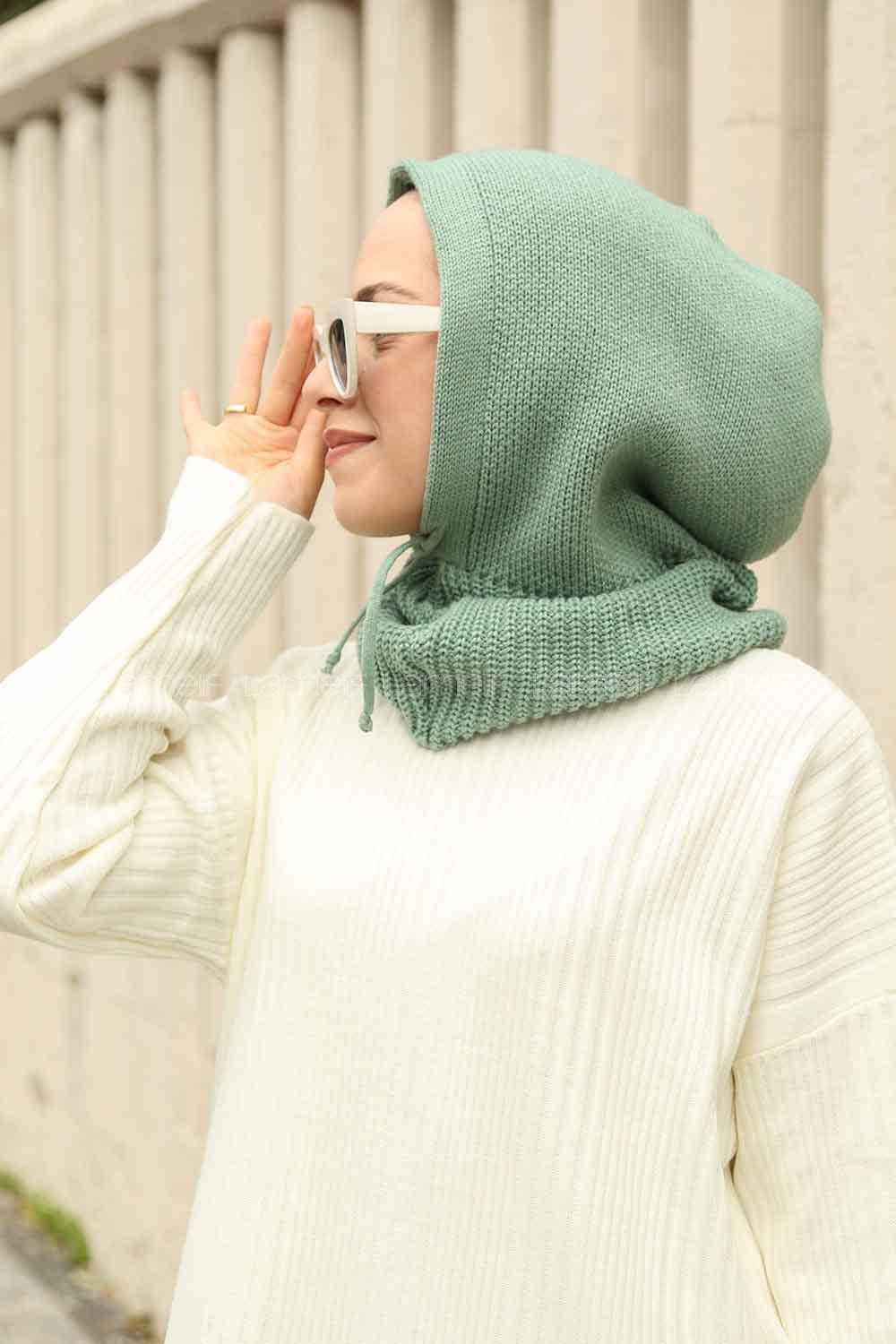 Mint Green Cotton Fabric Viscose Fabric Striped Straight Shawl