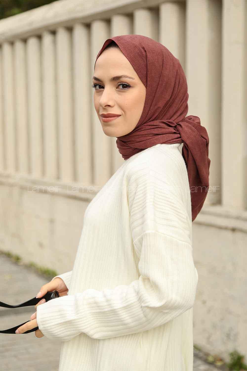 Lamelif Gül Kurusu Keten Şal