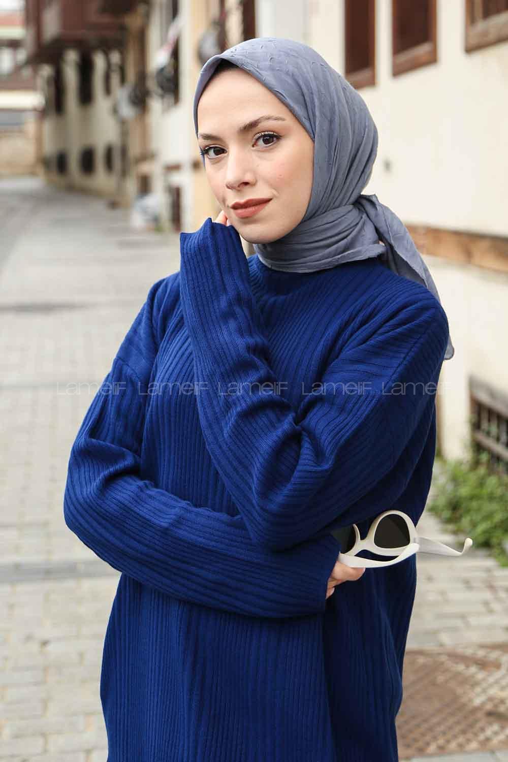 Lamelif Bambu Eşarp Füme