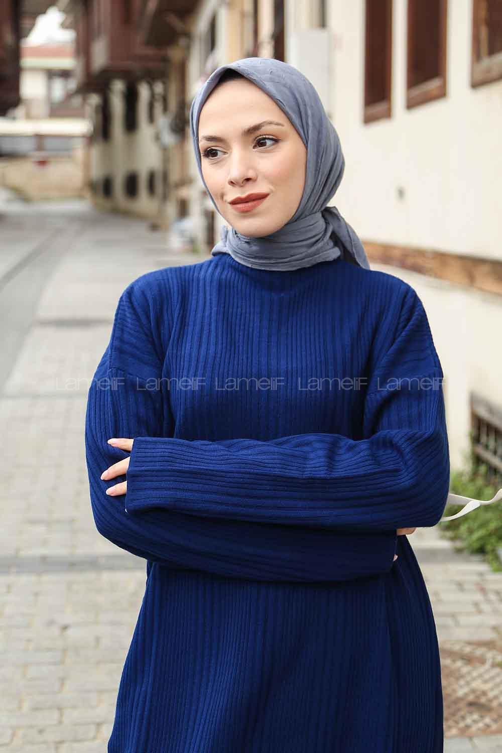 Lamelif Bambu Eşarp Füme