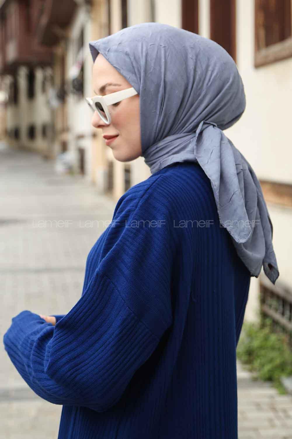 Lamelif Bambu Eşarp Füme