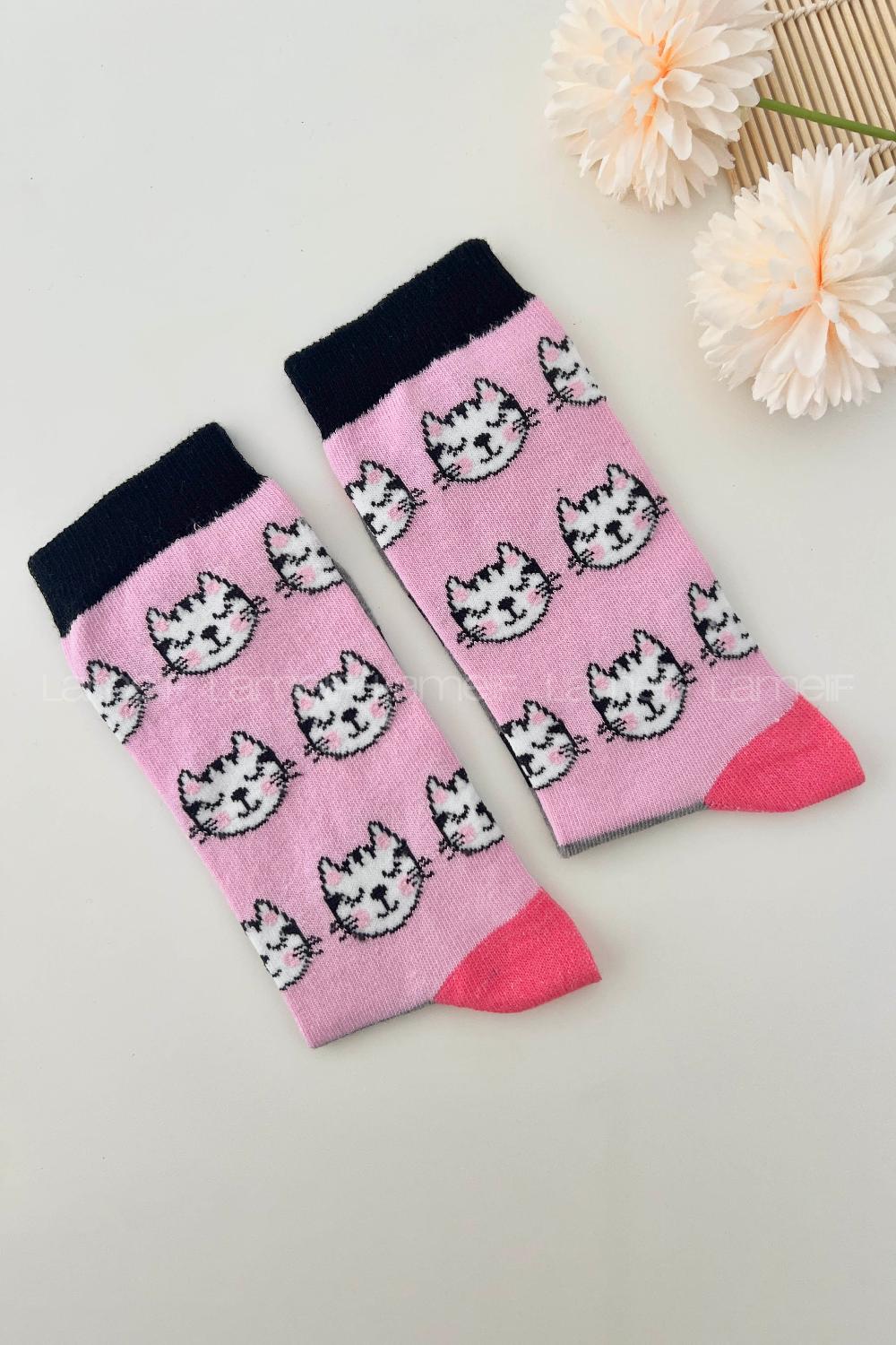 Lamelif Kedi Soket Çorap